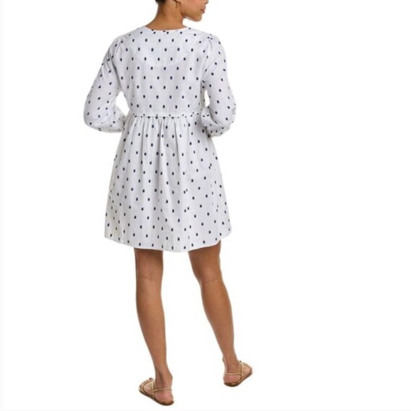 tyler boe Courtney Clip Dot A Line Mini Dress Sz S - Picture 2 of 9